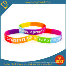 Pulseira de silicone atacado logotipo personalizado por atacado